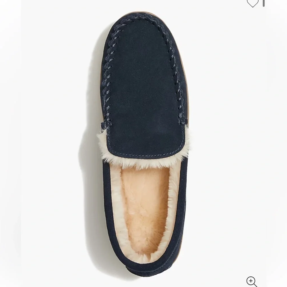 NWOT j crew Suede scuff slippers Vintage Indigo Suede